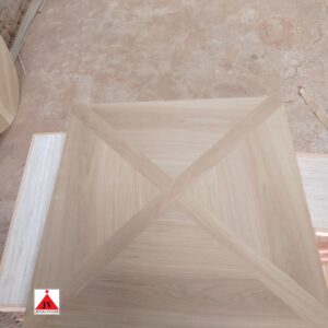 Veneer Kayu Jati Motif Silang